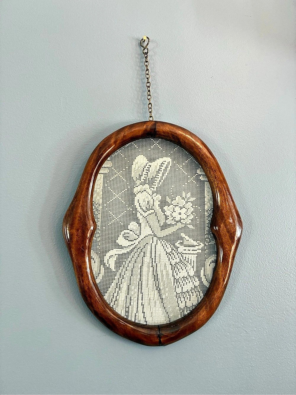 Framed Fiber Art in Brown & Beige